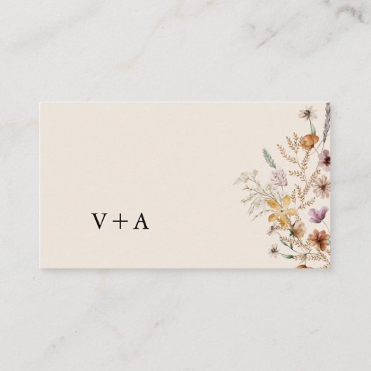 Boho Honeymoon Wish Enclosure Kaart (Achterkant)