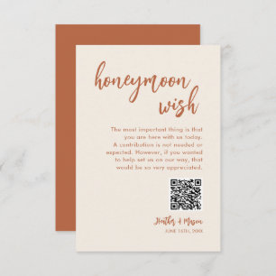 Boho Honeymoon Wish QR Wishing Well Enclosure Kaar Informatiekaartje