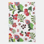 Boho Hongaarse Folk Bloemendesign voor Thuis of al Theedoek (Verticaal)