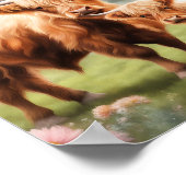 Boho hoogland koe kunst print, hoogland koe decor poster (Hoek)