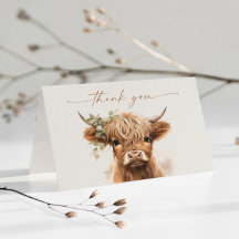 Boho Hoogland Koe Neutrale Couples Baby Shower