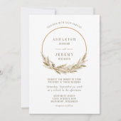 Boho Hoop Pampas Grass Wedding Kaart (Voorkant)