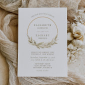 Boho Hoop Pampas Grass Wedding Kaart