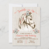 Boho Horse Birthday Party Invitation Kaart (Voorkant)