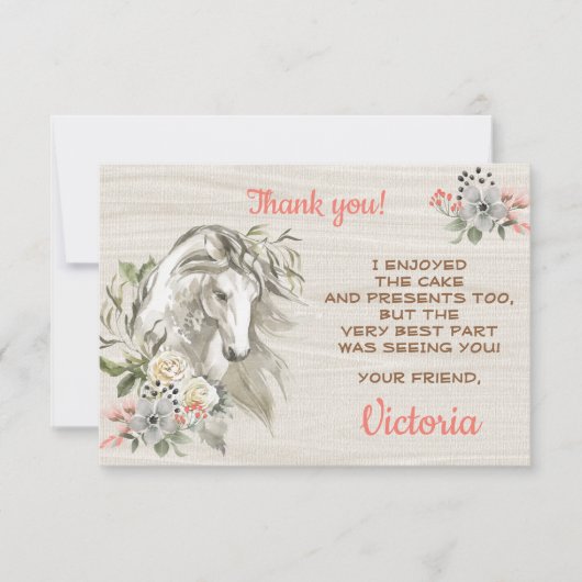 Boho Horse Birthday Party Kaart (Voorkant)