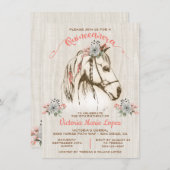 Boho Horse Cowgirl Quinceañera 15e verjaardag Kaart (Voorkant / Achterkant)