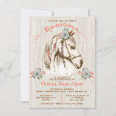 Boho Horse Cowgirl Quinceañera 15e verjaardag Kaart (Voorkant)