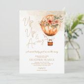 Boho Hot Air Balloon Baby shower op en af Kaart (Staand voorkant)