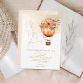 Boho Hot Air Balloon Baby shower op en af Kaart