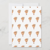 Boho Hot Air Balloon Girl Baby shower Kaart (Achterkant)
