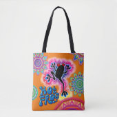 Boho Hot Frog Surf psychedelische Canvas tas sinaa (Voorkant)