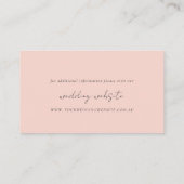 Boho Hot Roze Sinaasappel Bloemen Bruiloft Website Informatiekaartje (Achterkant)