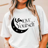 Boho hou van jezelf Crescent Moon Inspirerend Tri-Blend Shirt