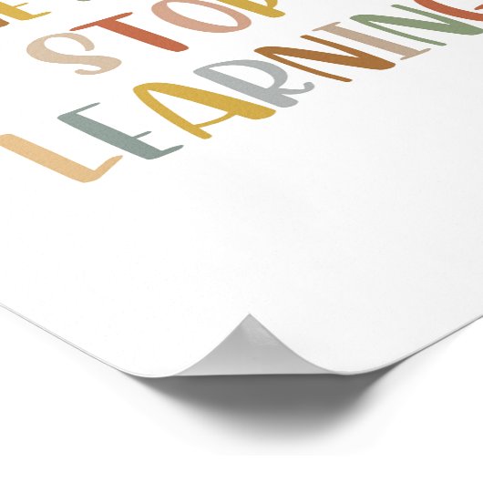 Boho houdt nooit op met het leren van Poster (Hoek)