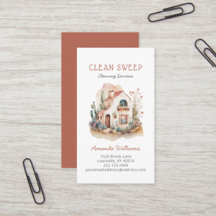 Boho House Cleaning Home Services Waterverf Visitekaartje