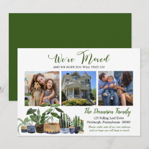 Boho Houseplant We hebben Foto verplaatst Aankondiging