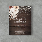 Boho Hout Pampa Gras Bloem Koppels Shower Uitnodiging Briefkaart
