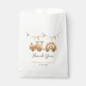 Boho Hout Treinvervoer Kinderen Verjaardag Bedankzakje (Voorkant)