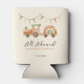 Boho Hout Treinvervoer Kinderen Verjaardag Blikjeskoeler (Achterkant)