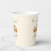 Boho Hout Treinvervoer Kinderen Verjaardag Papieren Bekers (Links)