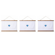 Boho houten wandtapijt met houten frame stof