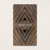 Boho houtlook boetiekwinkel eenvoudige prijs label visitekaartje (Voorkant)