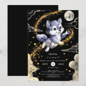 Boho Howling Wolf Verjaardag Kaart (Voorkant / Achterkant)