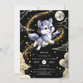 Boho Howling Wolf Verjaardag Kaart