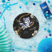 Boho Howling Wolf Verjaardag Papieren Bordje (Feest)