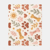Boho Huisdierdeken | Knus Afdruk van Poot & Hart O Fleece Deken (Voorkant)