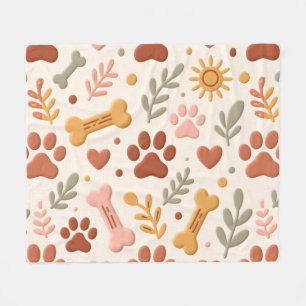 Boho Huisdierdeken Knus Afdruk van Poot & Hart O Fleece Deken