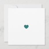 BOHO Hunter Green Typografie Save the Date Kaart (Achterkant)