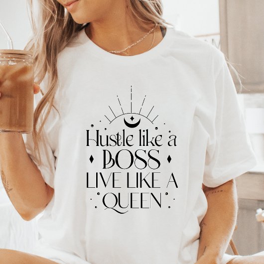 Boho Hustle Like A Boss Live Like A Queen Tri-Blend Shirt