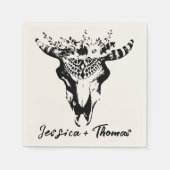 Boho-huwelijk Persoonlijke Cocktail Servet (Voorkant)