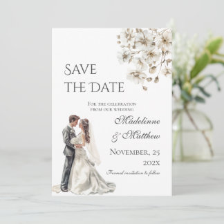 Boho-huwelijk save the date