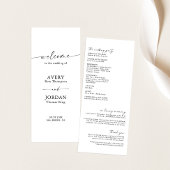 Boho huwelijksprogramma | Moderne minimalistische  Programmakaart