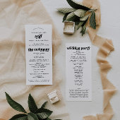 Boho huwelijksprogramma, retro moderne volgorde va