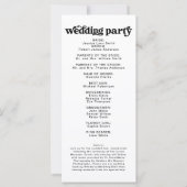 Boho huwelijksprogramma, retro moderne volgorde va (Achterkant)