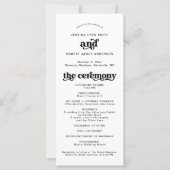 Boho huwelijksprogramma, retro moderne volgorde va (Voorkant)