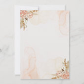 Boho Huwelijksuitnodiging – Elegante rustieke Bloe Kaart (Achterkant)
