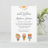Boho Ice Cream Achtertuin Baby shower Kaart (Staand voorkant)