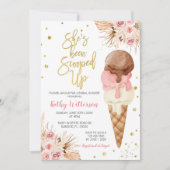 Boho Ice Cream Bridal Shower Invitation Kaart (Voorkant)