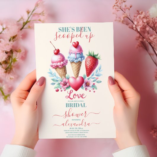 Boho Ice Cream Vrijgezellenfeest Kaart