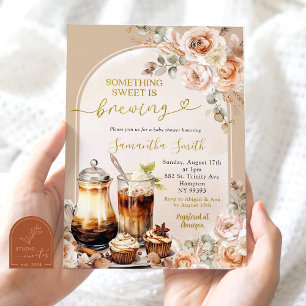 Boho Iets zoets is Baby shower brouwen Kaart