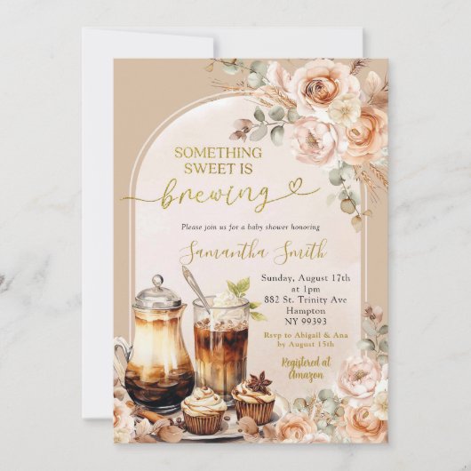 Boho Iets zoets is Baby shower brouwen Kaart (Voorkant)