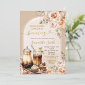 Boho Iets zoets is Baby shower brouwen Kaart (Staand voorkant)