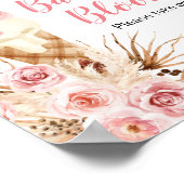 Boho-ijs Floral-Baby in het bloemteken Poster (Hoek)