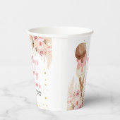 Boho-ijs Pampas Grass White Paper Cups Papieren Bekers (Rechts)