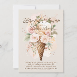Boho ijsbloemkegel, waterverf kegel kaart