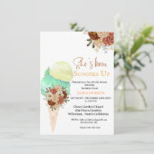 Boho ijsje vrijgezellenfeest ze is geschept kaart (Staand voorkant)